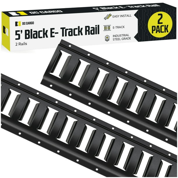 Two 5' E Track TieDown Rail, PowderCoated Steel ETrack TieDowns 5