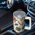 thumbnail image 4 of 40oz Holiday Tumbler with Straw Handle Leak Proof Stainless Steel Cup Christmas Coffee Water Bottle Gifts, 4 of 4