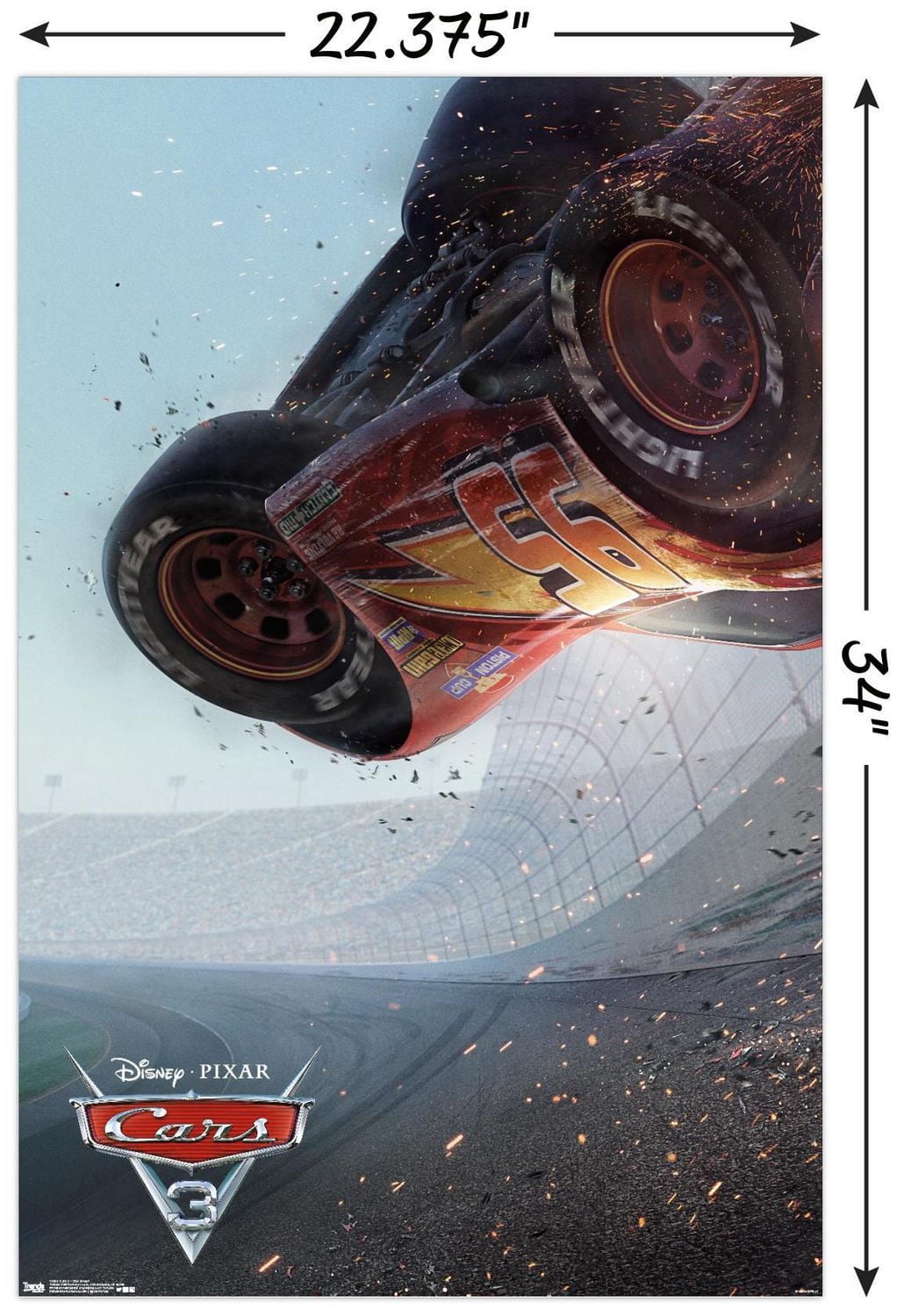Disney Pixar Cars 3 - One Sheet Wall Poster, 22.375" x 34"