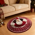 thumbnail image 4 of ToyKingdee Christmas Decorations 3D Rug,Xmas Optical Illusion Rugs,Santa Claus Quilted Round Mat,Exquisite Non-Slip Rugs with Depth Pattern for Holiday Entryway Christmas Decor, 4 of 6