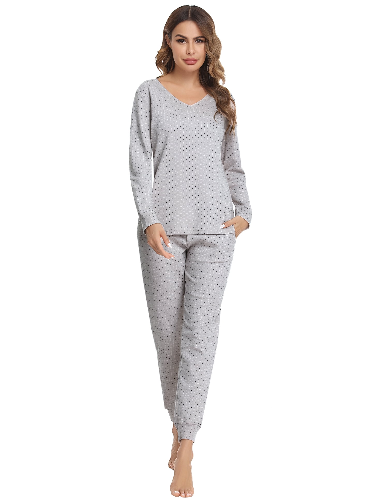 Uniexcosm Women's Pajamas Sets Long Sleeve Tee and Pant 2 Piece