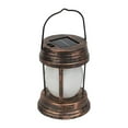 thumbnail image 4 of Retro LED Solar Camping Lantern - Outdoor Portable Flame Light with 600mAh Battery | 8-10H Runtime | Waterproof IP65 | Hanging Hook | 2 Lighting Modes (Warm/Candle) | 20W Solar Power | 12x10cm, 4 of 7