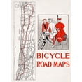 thumbnail image 2 of Penfield, Edward 12x14 Black Ornate Wood Framed with Double Matting Museum Art Print Titled - Bicycle road maps, 2 of 4