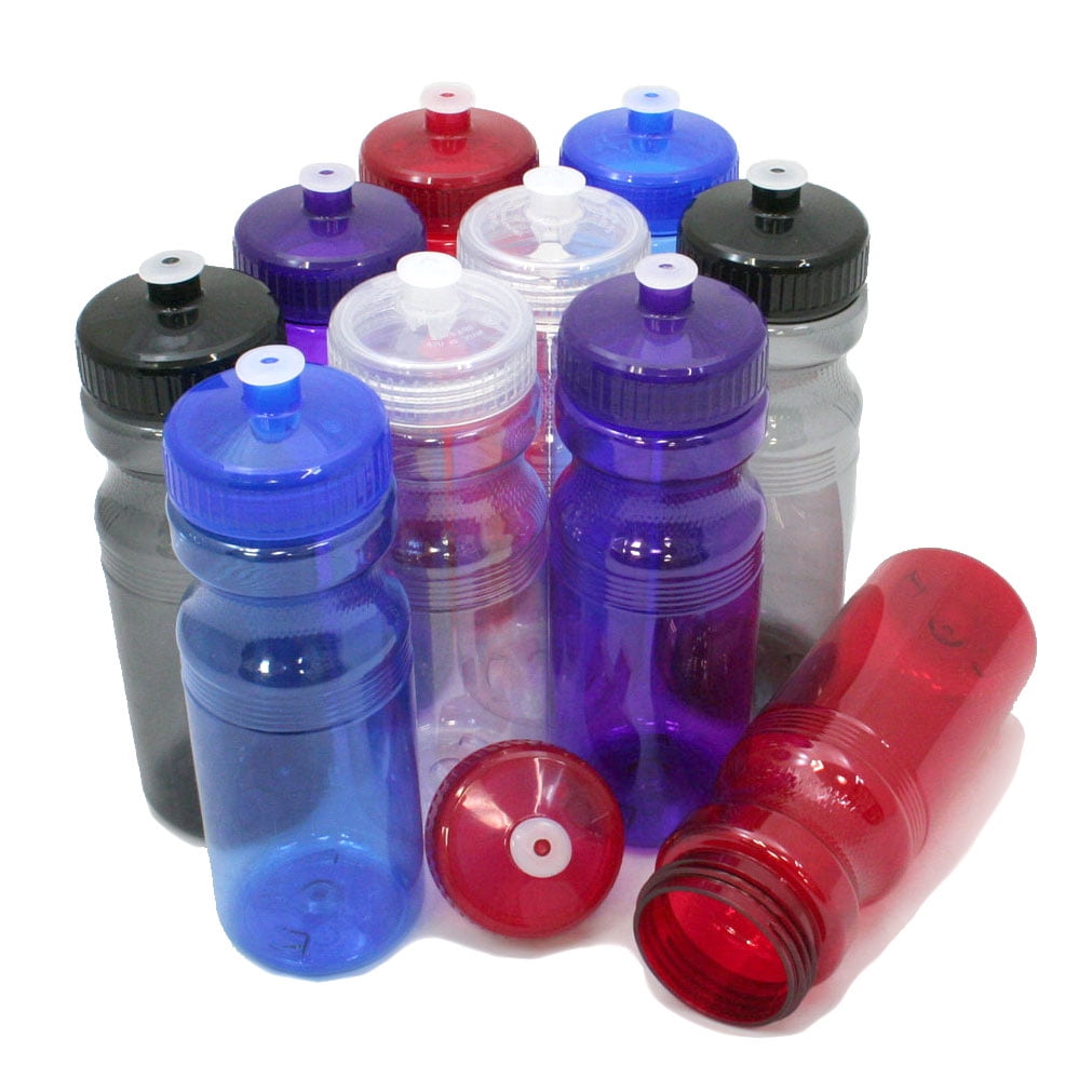 Rolling Sands 24 Fluid Ounce BPA-Free Variety Sports Water Bottles, Set of  10, Made in USA