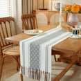 thumbnail image 5 of RKSTN christmas deals Christmas Table Flag Woven Two Tone Color Splicing Tassel Holiday Decoration Long Tablecloth Home, 5 of 5