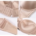 thumbnail image 3 of Exerin Women's Push Up Strapless Bras Underwire Padded Multiway Convertible Bra(32B,Beige), 3 of 9