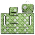 thumbnail image 4 of COEQINE Quilted Golf Cart Seat Cover, Folds Like a Bag with Handle for Easy Carry, Universal Fit 51.2"x30.3" for EZGO Yamaha Club Car 2-Seaters, 4 Pockets, Light Green Golf Ball Club Print, 4 of 8