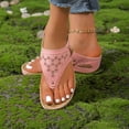 thumbnail image 5 of HeaCare Orthopedic Sandals for Women 2025,Summer Slip On Beach Sandals Dressy Arch Support Wedge Sandal Vintage Wide Width Flip Flops Casual Boho Slipper, 5 of 13