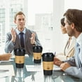 thumbnail image 3 of Lamosi 100 Pack 16 oz Coffee Cups, Disposable Paper Cups with Lids and Sleeves, Black To Go Hot Cups, 3 of 9