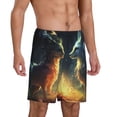 thumbnail image 2 of Sikiie Firefly Forest Fox Mens Pajama Shorts, Lightweight Lounge Pant with Pockets Soft Sleep Pj Shorts for MenX-Large, 2 of 6