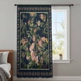 thumbnail image 3 of Black Flowers Sheer Curtains 54 Inches Long, Spring Floral Elegant Pastoral Vintage Light Filering Curtains, Breathable Simi Curtain Privacy Drapes for Kitchen Bathroom Small Window Treatment, 3 of 9