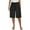 Black, variant on Jalioing Women's Knee Length Shorts Casual Loose Drawstring Elastic Waist Summer Shorts with Pocket