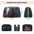 thumbnail image 5 of Gaeub Surrealist Goat Printed Travel Cosmetic Bag,Makeup Bag, Large Capacity Toiletry Bag for Women, Portable Pouch Make Up Organizer with Zipper and Divider, 5 of 8