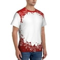 thumbnail image 2 of Vsdgher Winter Christmas Snowflake Print Men's Dry Fit Mesh Athletic Shirts Moisture Wicking Tennis T-Shirt Tops, 2 of 9