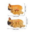thumbnail image 3 of Figura realista de cachorro de bulldog francés de resina, estatua de perro realista, adorno coleccionable para decoración de jardín, interior y exterior, 3 of 8