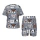 thumbnail image 1 of Balery Cute Dog Faces Conjunto de Pijama Infantil de Manga Corta con Estampado – Ropa de Dormir de Algodón Suave-3X-Large, 1 of 6
