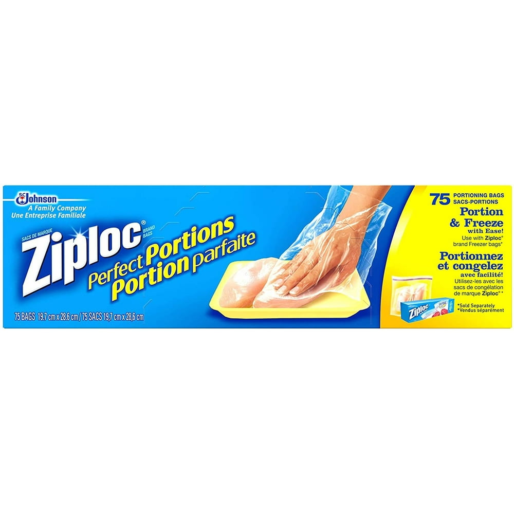 Ziploc Perfect Portions Freezer Bag, 75 Count