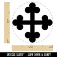thumbnail image 2 of Cross Bottony Trefoil Buds Self-Inking Rubber Stamp Ink Stamper - Lime Green Ink - Mini 1/2 Inch, 2 of 7