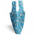 thumbnail image 3 of Coastal Reusable Grocery Bag, Aquatic Seagull Bird Cartoon Characters on Striped Backdrop, Printed Fabric Grocery Bag Practical and Simple Everyday Use, Sea Blue White Pale Taupe, by Ambesonne, 3 of 4