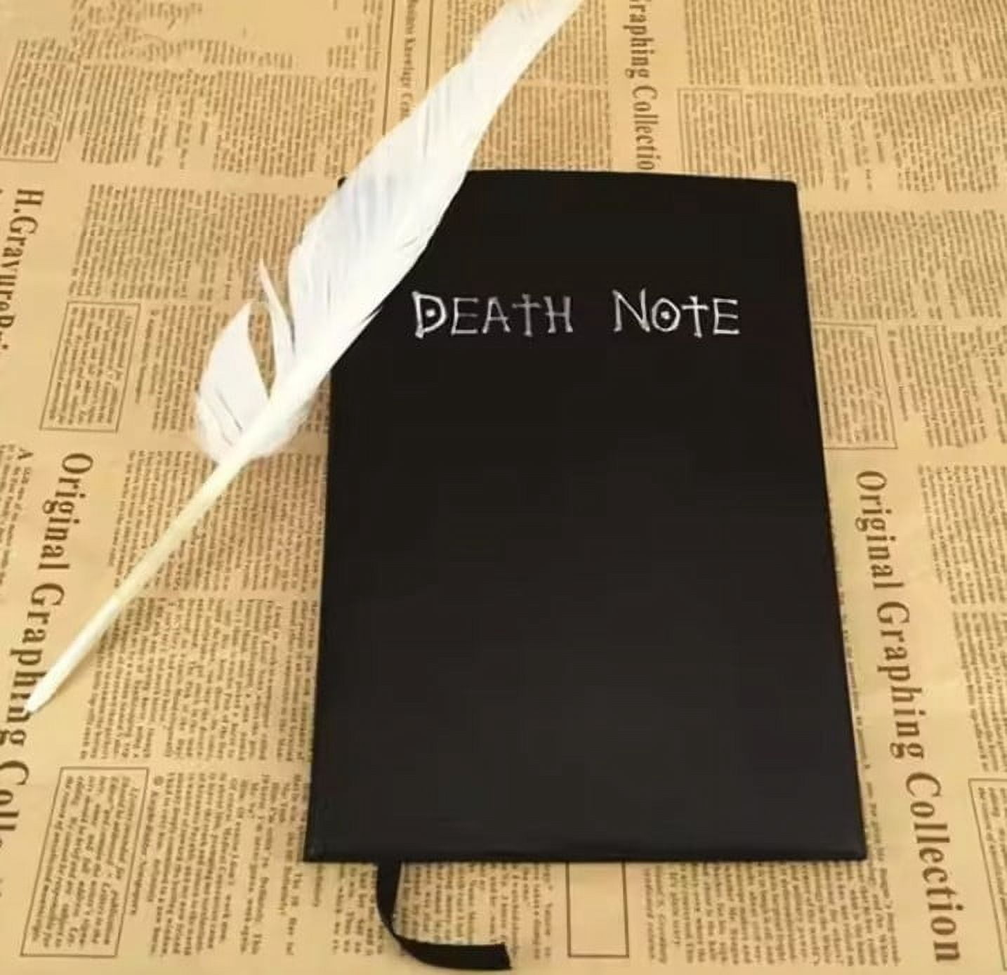 Anime Notebook with Feather Pen and Necklace 3 pcs set