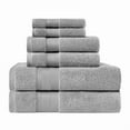 thumbnail image 2 of Superior Aria Turkish Cotton 6-Piece Towel Set, Ultra Soft Heavyweight Towels, Grey, 2 of 6