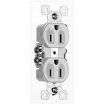 Pass & Seymour 3232-BK Residential Grade Duplex Receptacle 15 Amp 125 Volt AC NEMA 5-15R Self Grounding Black TradeMaster