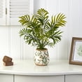 thumbnail image 3 of Nearly Natural 18" Plastic/Polyester Mini Areca Palm Artificial Plant in Floral Vase, Green, 3 of 3