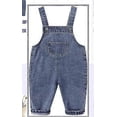 thumbnail image 1 of Baby Boys Denim Overalls Adjustable Straps Cotton Fabric For Spring And Autumn Comfortable Daily Wear And Outdoor Activities Cute Baby Overalls 110cm, 1 of 3