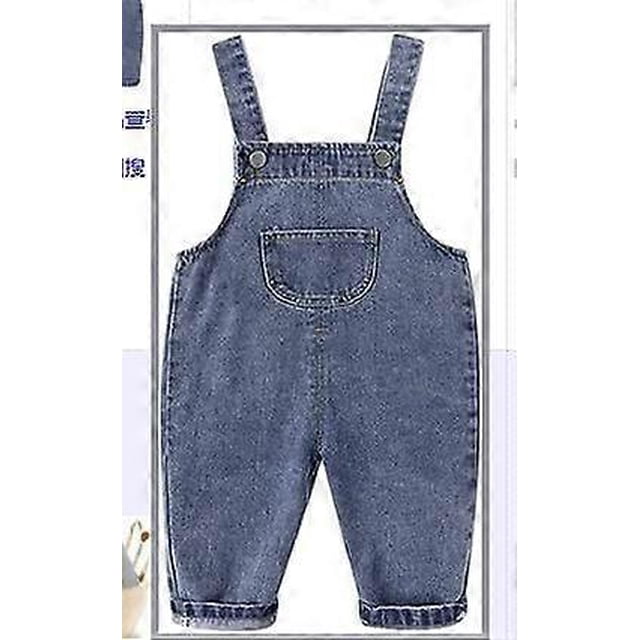 Baby Boys Denim Overalls Adjustable Straps Cotton Fabric For Spring And Autumn Comfortable Daily Wear And Outdoor Activities Cute Baby Overalls 110cm