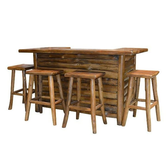 Adirondack Teak Bar - Set of 5, Natural