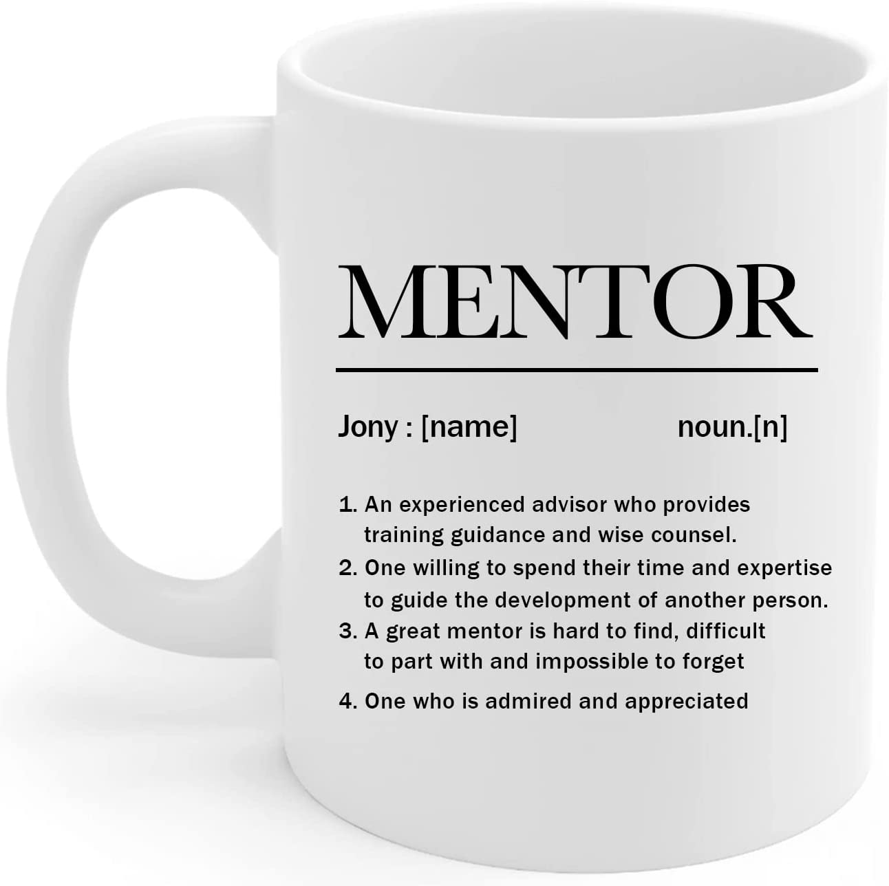 Personalized Mentor Definition Coffee Ceramic Mug For Coach Teacher Trainor  Manager From Team Member 11oz White Drinkware 11oz