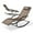 Brown, variant on Pellebant  Chaise Patio Rocking Chair with Pillow Beige