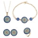 thumbnail image 1 of 1 set de aretes de collar kit de pulsera de anillo redondo juego de joyas de ojo azul turco, 1 of 6