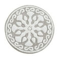 thumbnail image 7 of MAYEERTY Medallion Cotton Tufted Round Bath Rug，Taupe, 7 of 7