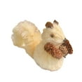 thumbnail image 4 of Escultura de animales, estatua de jardín, adornos, decoración, cono de pino, figura decorativa de ardilla de paja, figura de escritorio para sala de Blanco, 4 of 8