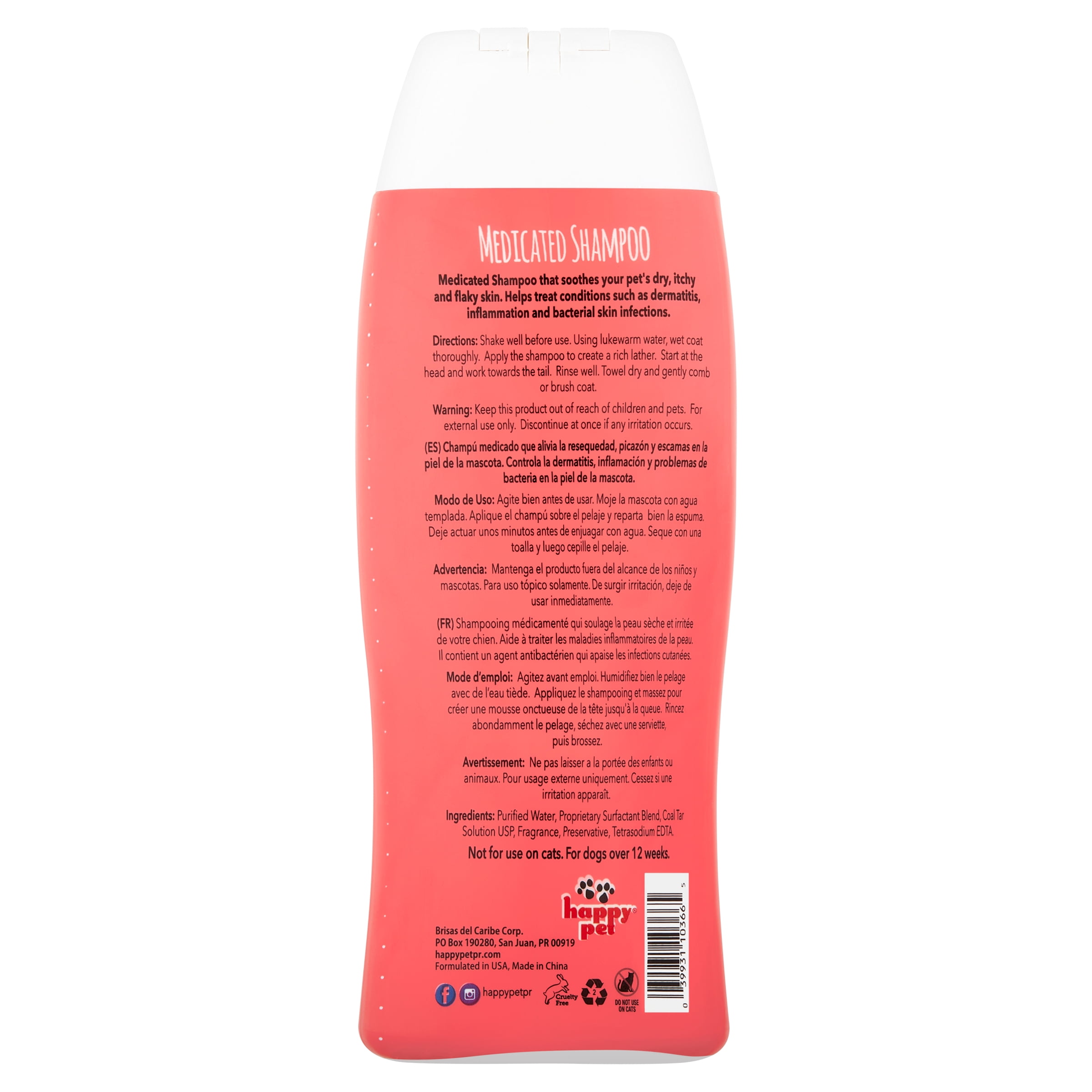 Happy Pet Medicated Shampoo Coal Tar