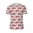thumbnail image 5 of Wukai Watercolor Red Truck And Fir Tree Print Men's Short-Sleeved Mesh T-Shirt,Quick-Dry Short Sleeve Workout T-Shirt-XX-Large, 5 of 8