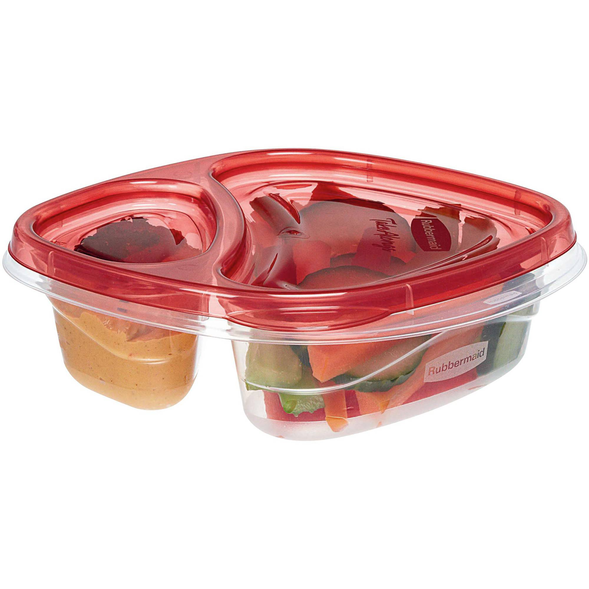 Rubbermaid TakeAlongs 20 Piece Divided Snacker Food Storage Containers, 2.3  Cup 