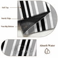 thumbnail image 6 of 6'x9' Area Rugs, Black Grey Stripes Indoor Outdoor Area Rug for Living Room Bedroom, Simple Striped Lines Minimalist Modern Washable Bathroom Rugs Kitchen Floor Carpet Mats Home Decor Aesthetic, 6 of 8