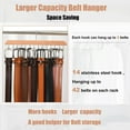 thumbnail image 5 of Belt Organizer,Belt Hanger for Closet,Belt Holder for Storage, Sturdy Wood Tie Belt Rack for Closet Organizer,14 Rotatable Hooks Belt Storage Organizer for Tie Tank Tops,Camisoles,1pc, 5 of 7