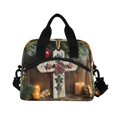 thumbnail image 2 of Lunch Bag Portable Crossbody Meal Bag Cooler Bag Insulated Lunch Bag Food Bag Handheld & Crossbody Design Christmas Cross, 2 of 6
