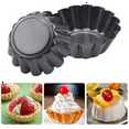 thumbnail image 6 of 26 Pcs Egg Tart Molds, 3Inch Mini Pans Removable Bottom, Cupcake Cake Muffin Mold Tin Pan Baking Tool, 6 of 7