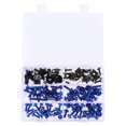 thumbnail image 1 of 170x de pernos de azul Clips de sujeción Tornillos para moto Sunnimix Kit de perno de carenado de motocicleta, 1 of 8