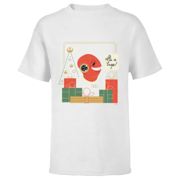 Star Wars It’s A Trap! Holiday Presents - Short Sleeve T-Shirt for Kids - Customized-White