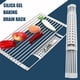 thumbnail image 1 of Escurridor de platos enrollable extragrande y extensible - Sobre el fregadero, escurridor de cocina, tapa plegable con cesta de utensilios extraíble, gris, 1 of 3