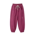 thumbnail image 2 of SJLDQY Girls Sweatpants Casual Elastic Drawstring Waist Joggers for Girls Comfy Pants with Pockets, 2 of 4