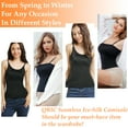 thumbnail image 6 of QRIC Women Seamless Compression Cami Top Ice-Silk Under Layering Camisole Slimming Tank Top With Adjustable Straps, 6 of 6