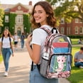thumbnail image 3 of SEANATIVE Kids Clear Backpack Elementary School Transparent Bookbag See Through Daypack PVC Heavy Duty Clear Bag Children School Accessory, Axolotl Pink Camouflage Pattern, 3 of 7