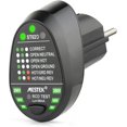thumbnail image 1 of Testeur de Prise, Testeur de Prise RCD, Circuit de Test de Fil de Terre Neutre Automatique Détecteur de Polarité pour Test de Fil de Terre Neutre (EU), 1 of 4