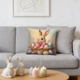 thumbnail image 4 of Apmemiss Easter Clearance 17.7x17.7In Easter Bunny Print Pillowcase, 4 of 7